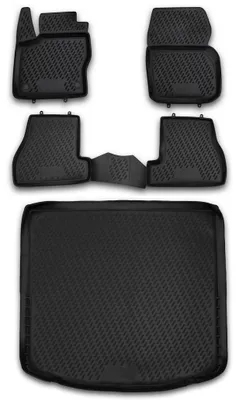 Gummi Kofferraumwanne + Fußmatten Set für Ford Focus MK3, Bj. 4/2011-2014