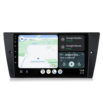 Obrázok produktu pre Hexinex 9-palcové autorádio pre BMW, modely E90, E91, E92, 318i, 320d, s GPS, Carplay, FM, RDS, Bluetooth, ovládaním na volante (SWC) a podporou DAB+, USB, s pamäťou 2GB + 64GB