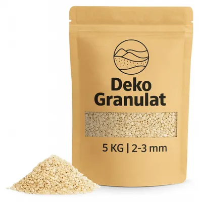 Productafbeelding van Deko-granulaat, crème kleur, diameter 2-3 mm, geschikt voor gebruik in vazen, glazen en als decoratieve versiering