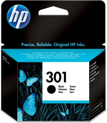Zdjęcie produktu dla HP 301 oryginalny wkład atramentowy czarny, Standardowa wydajność, Czarny, Tusz na bazie pigmentu, 3 ml, 1 szt., 170 stron(y)