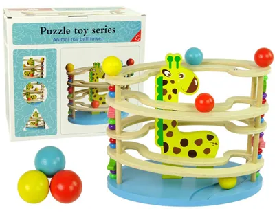Image de Perles en bois Girafe Ball Slide