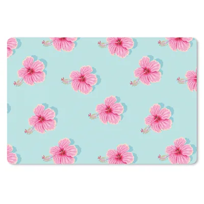 Produktbild von MuchoWow® Mauspad Mousepad Blumen - Sommer - Rosa - Muster 27x18 cm - Mousepads - Maus Mat - Pad - Mausunterlage - Büroartikel - Desk Matten