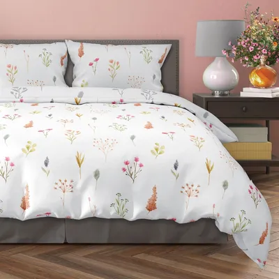 Obrázok produktu pre Posteľná bielizeň 140x200 cm + 70x90 cm 100% bavlnený satén Posteľná súprava Obliečka na perinu (Milagro Verde 022)