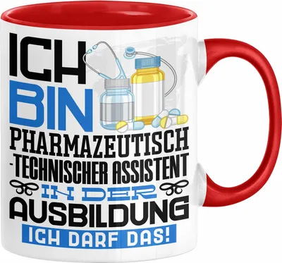 Produktbild von Pharmazeutisch-technischer Assistent Ausbildung Tasse Geschenk Ich Bin Pharmazeutisch-technischer Assistent In Der Ausbildung Ich Darf Das Geschenkidee Spruch (Rot)