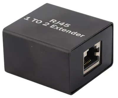 Zdjęcie produktu dla Rozgałęźnik Ethernet, adapter sieciowy RJ45, przedłużacz gniazda Ethernet, rozgałęźnik, rozgałęźnik 1 do 2