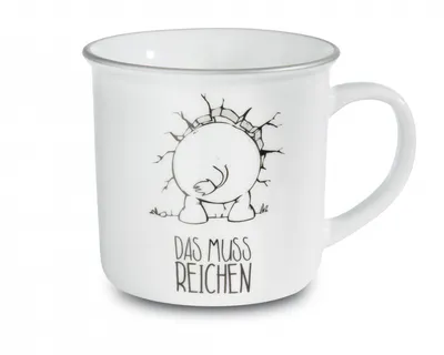 Produktbild von NICI Tasse Ich Bin Hier, Metallic, Kaffeetasse, Becher, Henkelbecher, Porzellan, Bunt, 45029