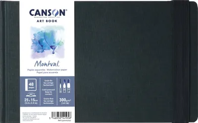 Zdjęcie produktu dla Canson Montval, notatnik artystyczny, papier do akwareli, drobnoziarnisty, 300 g/m², format A5