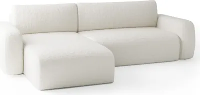Produktbild von FEDVE Ecksofa Eckcouch mit Schlaffunktion Varde Universelle Bettkästen Couch Sofagarnitur Creme (Anthologie 01)