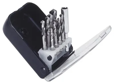 Immagine prodotto di Set di punte elicoidali EXACT più punte per svasatura G, punta per svasatura HSS 90° Ø 10,4 mm più adattatore. Punte Spibo Ø 2,5-10,2 mm 50907
