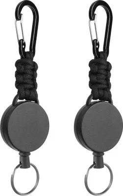 Imagen del producto de Llavero con mosquetón resistente y cable de acero de 60 cm