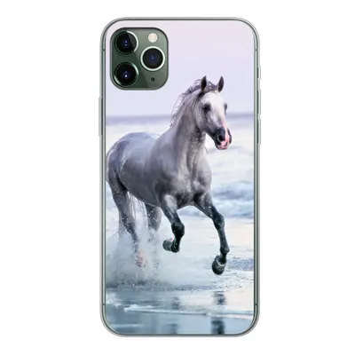 Produktbild von MuchoWow® Handyhülle Schutzhülle Hülle für iPhone 11 Pro Max Pferde - Luft - Meer Silikon Softcase Handy Hülle - Schutz