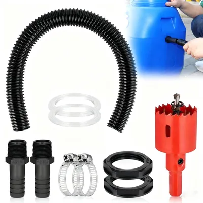Productafbeelding van Regentonverbindingsset, 1 inch connector, met slang 100 cm