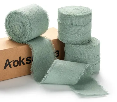 Productafbeelding van Katoenen lint - Decoratief lint - Voor decoratie en knutselen - 10 mm x 20 meter