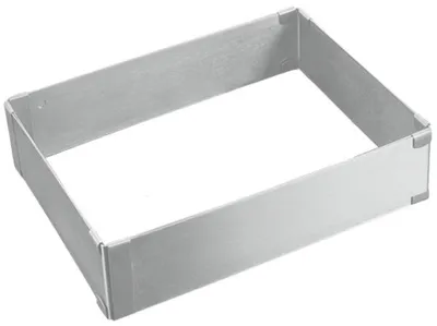 Produktbild von metaltex Kuchenrahmen rechteckig Edelstahl verstellbar