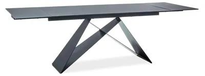 Produktbild von Westin Moderner Esstisch ausziehbar, Schwarz gehärtetes Glas, 160-240x90x76cm