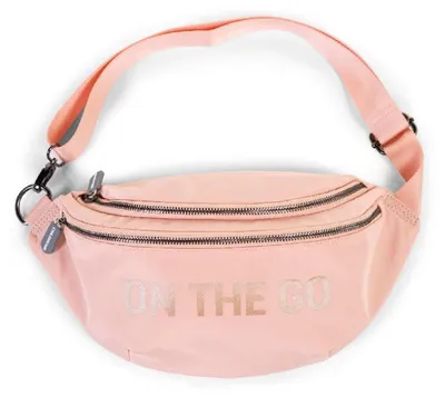Imagen del producto de Childhome Nerka Banana Bag Rosa - Bandolera para padres | Riñonera de cintura