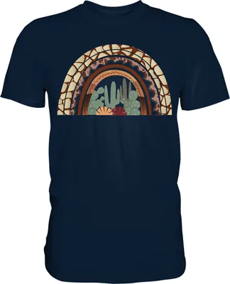 Produktbild von Kaktus Regenbogen T-Shirt – Navy / 5XL