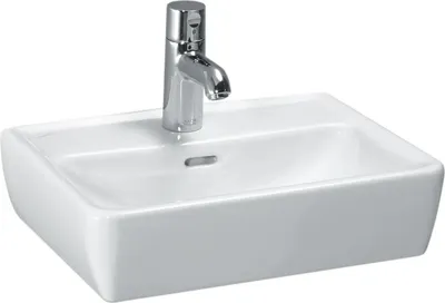 Obrázek produktu pro Laufen LF Pro HWB, 81195.2, 1 otvor pro kohoutek, s přepadem, broušená spodní strana, 450x340, bílá, 1 ks.