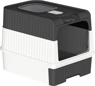 Image de Bac à litière avec couvercle Plateau extensible Pelle 49*37*35cm Noir