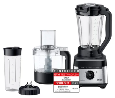 Produktbild von Braun PowerBlend 7 JB 7568, Tischplatten-Mixer, 2 l, Pulsfunktion, Eis-Crusher, 0,85 m, 1400 W