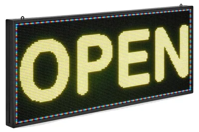 Produktbild von VEVOR Programmierbares LED-Schild, P10 Vollfarbig Flexibles Digitales Scroll-Panel, DIY Benutzerdefiniertes Textmuster GIF-Anzeigetafel, Bluetooth APP Steuerung Nachrichtenschild für Geschäftswerbung, 52x8 Zoll, 99x41,2 cm