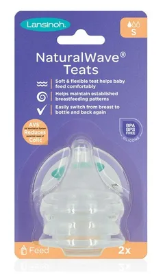 Produktbild von Lansinoh Natürlicher Flaschensauger, Freier Fluss, 2 Stück