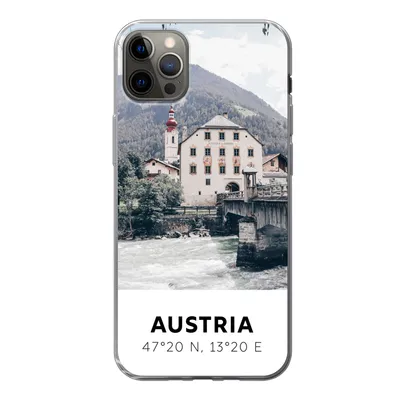 Produktbild von MuchoWow® Handyhülle Schutzhülle Hülle für iPhone 13 Pro Max Österreich - Wasser - Alpen Silikon Softcase Handy Hülle - Mobiltelefon