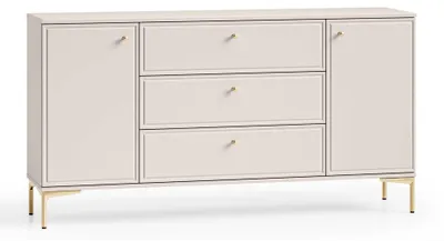 Image de Selsey Sandro - Buffet 2 portes, couleur taupe, 160 cm