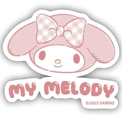 Produktbild von Spreadshirt My Melody Portrait Sticker Aufkleber, 10 x 10 cm, Mattweiß
