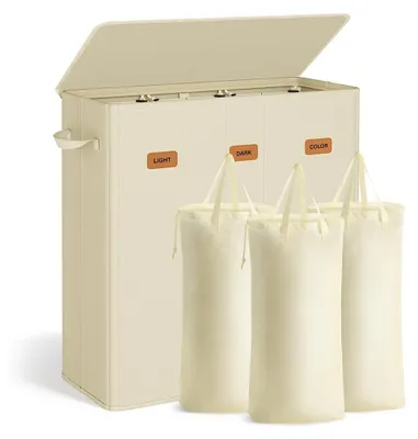 Obrázok produktu pre Veľký hnedý košík na bielizeň – úložný kôš – robustný a priestranný – 64 x 33 x 75 cm