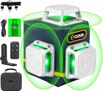 Obrázok produktu pre Laserová vodováha, 3x360° vytyčovanie, dobíjateľná batéria, CM-701