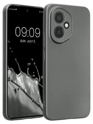 Produktbild von kwmobile Handyhülle kompatibel mit HONOR 400 Hülle - weiche Silikon Case metallisch schimmernd in Metallic Grau