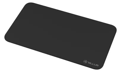 Produktbild von Mauspad Tellur SmoothClick L, mit vernähten Rändern, 700 x 400 x 3 mm, Schwarz