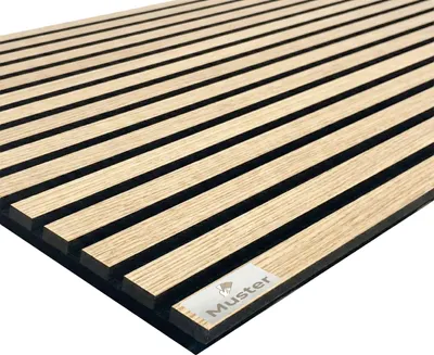 Produktbild von Akustikpaneel mit Holzfurnier in heller Eiche - mit PET-Filz - 1x Musterstück