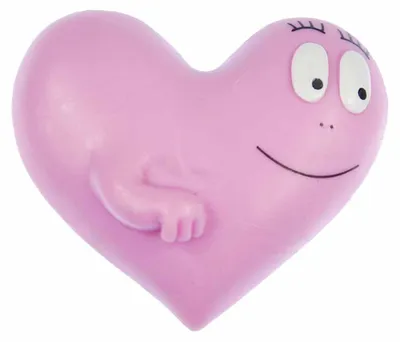 Produktbild von Barbapapa Barbapapas Magnet Kühlschrankmagnet Herz Liebe Ehe Freundschaft rosa