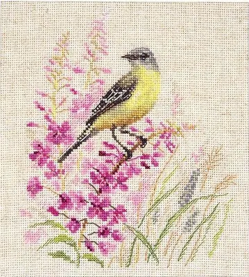 Productafbeelding van Borduurpakket kruissteek Kwikstaart 16x18 cm