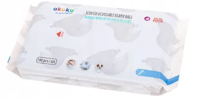 Obrázok produktu pre Voňavé vrecúška na  plienky Akuku 100 ks