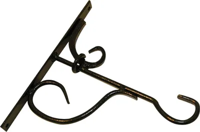Produktbild von Wandhaken aus schwarzem Schmiedeeisen im Nature-Design H28,5x35cm
