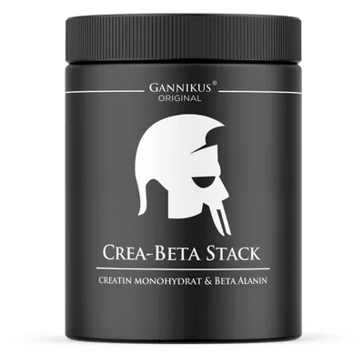 Produktbild von Gannikus CREA-BETA STACK - Wirkungsvolle Kombination aus Creatin & Beta Alanin Pulver - eschmacksneutral - Ohne Zucker und Puffersubstanzen - 500g