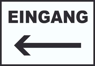 Produktbild von Eingang links Schild A0 (841x1189mm)