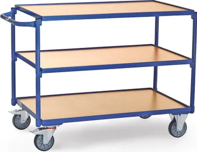 Produktbild von Fetra Tischwagen LxB 1000 x 600 mm 300 kg 3 Böden, Griff waagerecht