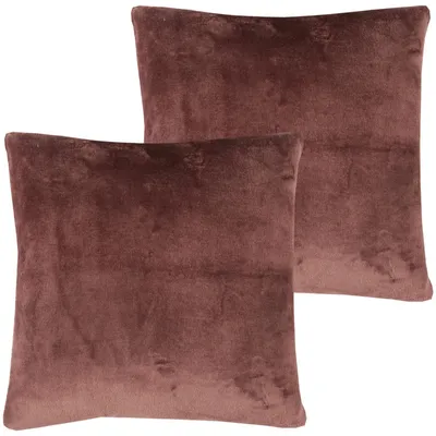 Obrázok produktu pre Vankúšové obliečky 50x50 cm, hnedé, balenie po 2 kusoch, bez výplne, jemné vankúšové obliečky so zipsom, s jemnou textúrou ako kašmír, 100% polyester, možné prať pri 30°C