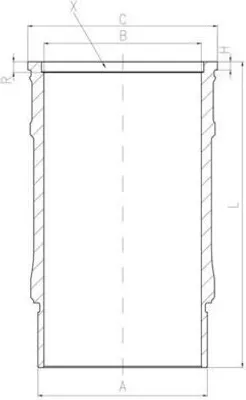 Produktbild von MAHLE Zylinderlaufbuchse 001 LW 00143 001 passend für MERCEDES-BENZ ACTROS MP4 / MP5 256,0mm 142,0mm