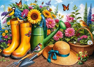 Produktbild von CHERRY PAZZI Puzzle Zlatte Mä dchen im Garten 1000 Puppen