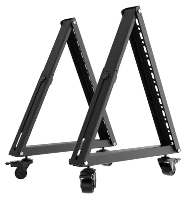Obrázok produktu pre TV stojan MC-183 - Pre televízory s uhlopriečkou 94–203 cm - Maximálna nosnosť 75 kg - Výška 400–580 mm - 4 uzamykateľné kolieska - VESA 100x100–800x400 mm - Čierna farba