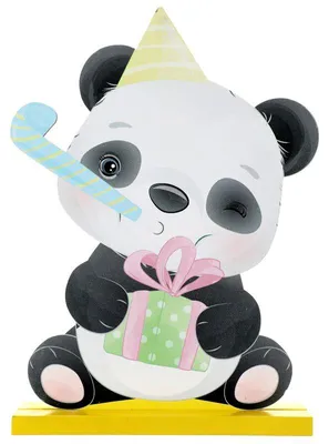Produktbild von Panda Party Tischdeko aus Holz Pandabär