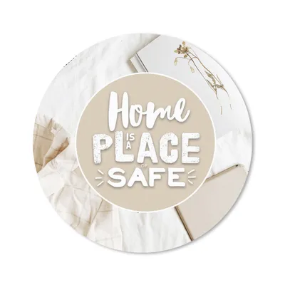 Produktbild von MuchoWow® Mauspad Mousepad Sprichwörter - 'Das Zuhause ist ein Ort der Sicherheit' - Zitate 30x30 cm - Mousepads - Maus Mat - Pad - Mausunterlage - Tischunterlage - Schreibtischmatten