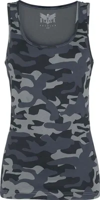 Produktbild von Black Premium by EMP Damen graues bequemes Top mit Camouflage-Alloverprint L