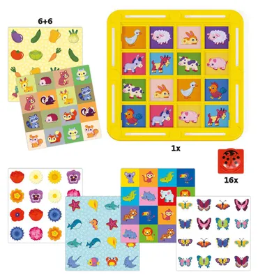Produktbild von Quercetti Lernspiel Fantamemo Marienkfer Mosaikspielzeug