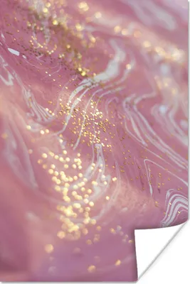 Produktbild von MuchoWow® Poster Marmor - Glitzer - Rosa 120x180 cm - Kunstposter